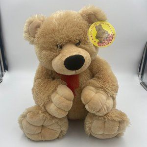 Fun N Creative Teddy Bear Light Brown Tan 16" Sitting Stuffed Animal Very Soft